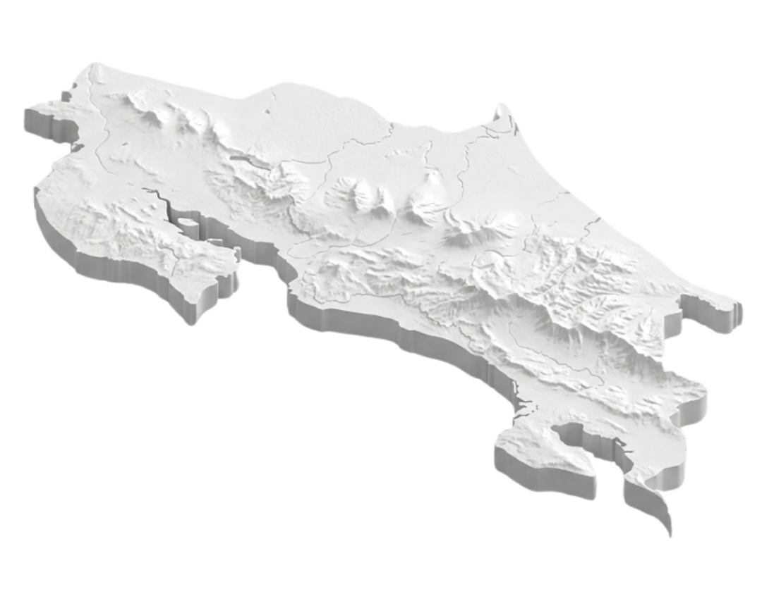 Mapa Costa Rica 3D Baterías ET